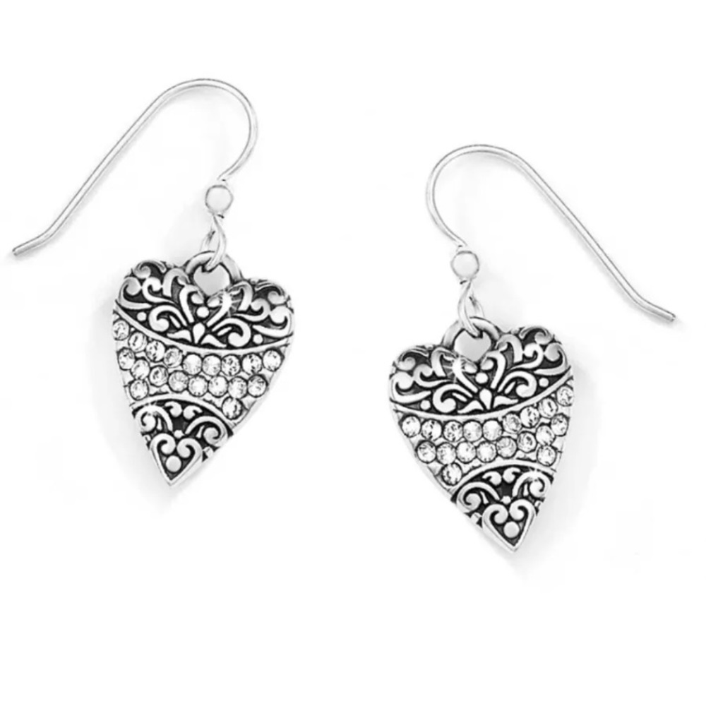 Brighton Crystal Love Earrings Heart French Wire